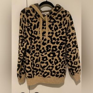 Loft brand leopard 🐆 hooded sweater never worn size large
